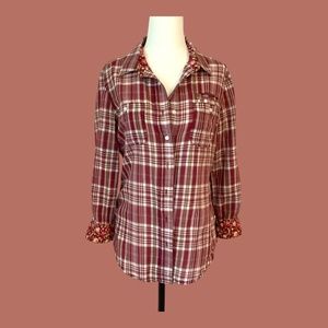 Sandra Ingrish Petites Plaid Shirt